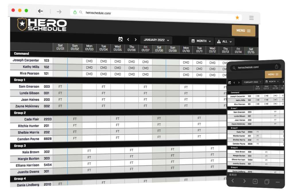 Fire Department Scheduling Software Hero Schedule Fire Department Scheduling Software Hero Schedule