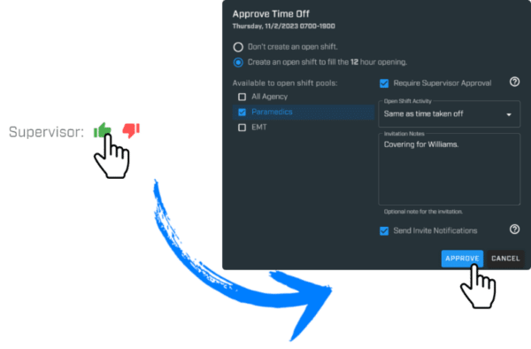 Shift Selection Open Shifts | Fill empty shifts automatically