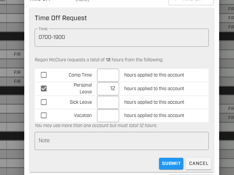 streamlined time off requests